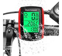 Bike Computer Universal 19 Functions IP54 Waterproof Bicycle Speedometer Odometer Wired Cycling Computer Touch Screen with LCD Backlight Display Auto Start/Stop for MTB Road Cycling Accessories Gift