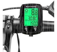 Bike Computer Universal Cycling Computer 19 Functions IP54 Waterproof Bicycle GPS Speedometer Odometer Wired Cycle Computer with Backlit LCD Touch Screen,Auto Start/Stop for MTB Road (Black)