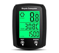 Bike Computer Wired, Bicycle Odometer Wired MPH KM/H Bike Speedometer Waterproof Bike Odometer with Touch Sensor Switch, Big Digital LCD Screen, Automatic Wake-up