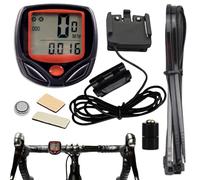 Bike Computer | Wireless Bike Speedometer | Waterproof Bicycle Speedometer Odometer | Wired LCD Display | Multifunctional Portable Mileage Tracker for Bikes Scooter