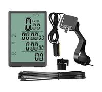 Bike Computer With Base Wired Sensor, Cable Tie And Wheel Magnet, Bicycles Wired Meter English Waterproof Mountain Road Bike Cycling Meter Green Luminous Odometer