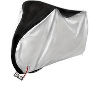 Bike Cover 210D Oxford Outdoor Storage Waterproof & Anti-UV Bicycle with Membrane for Two Bicycles For Bike(L Black Silver)