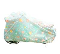 Bike Cover, Cute Clear Outdoor Storage Waterproof Bicycle Covers Heavy Duty Ripstop Material, Protection for All Types of Bicycles, Plus UV Protector Saddle Cover (For Two Bike (Opaque Flowers))