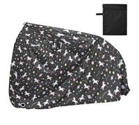Bike Cover Waterproof Outdoor Bicycle Moped Rain Covers Heavy Duty Windproof Sun Protection for Mountain Road Bike Unicorn Stars Pink Cute Pattern
