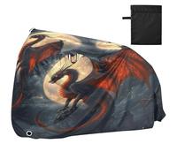 Bike Cover Waterproof Outdoor Bicycle Moped Rain Covers Heavy Duty Windproof Sun Protection for Mountain Road Bike Red Dragon