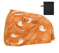 Bike Cover Waterproof Outdoor Bicycle Moped Rain Covers Heavy Duty Windproof Sun Protection for Mountain Road Bike The Pumpkin Witch's Hat Ghost Pattern