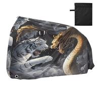 Bike Cover Waterproof Outdoor Bicycle Moped Rain Covers Heavy Duty Windproof Sun Protection for Mountain Road Bike Tiger Dragon