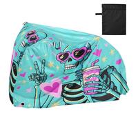 Bike Cover Waterproof Outdoor Bicycle Moped Rain Covers Heavy Duty Windproof Sun Protection for Mountain Road Bike Heart-Shaped Sunglasses Skull Frame