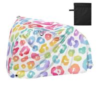 Bike Cover Waterproof Outdoor Bicycle Moped Rain Covers Heavy Duty Windproof Sun Protection for Mountain Road Bike Pastel Rainbow Leopard Spots Print on A White Background Watercolour Pattern