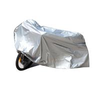 Bike Cover Waterproof Outdoor Storage All-Weather Protection Heavy Duty PE Material Silver Reflective Bicycle Cover for Most Bikes Rain Sun Dust Wind Proof with Elastic Hem Secure Fit Garden Patio