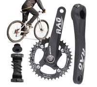Bike Crank,170mm Hollow Integrated Cycling Crankset - Narrow Wide Chainring Aluminum Alloy for Cyclist Outdoor Riding Road Cycling