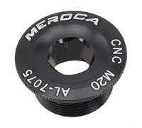 Bike Crank Fixing Bolt and Cover Cap for M19/M20 Threaded Screws Compatible with Various Brands (M20 Black)