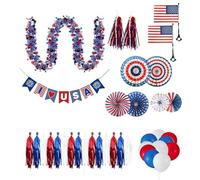 Bike Decorations Red White Blue Independence Day Tassels Kit