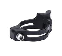 Bike Derailleur Clamp, Front Mech Clamp Alloy Braze on Front Mech Derailleur Clamp Adapter Front Mech Black 31.8/34.9mm (34.9mm-Black)