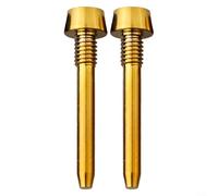 Bike Disc Brake Caliper Bolt Pin Set M4x26mm Black Gold(Gold)