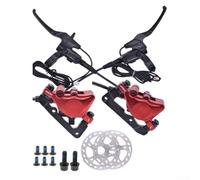 Bike Disc Brake Caliper, Double Cylinder Design Hydraulic Disc Brake, For Road Electric Bike Bicycle Scooters, Black(rear+front set)
