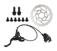 Bike Disc Brake Kit, Double Piston Drive Oil Disc Brake, Left Front Brake for Road Bike and Mountain Bike, Aluminum Alloy Brake Handle with CNC Polishing Holes, Lightweight and Dur