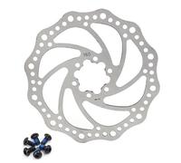 Bike Disc Brake Rotor, 160mm Stainless Steel Bicycle Rotors with 6 pcs Screws for Most Bicycle, Road Bike, Mountain Bike, BMX, MTB