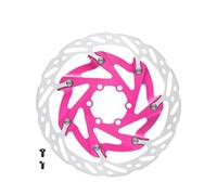 Bike Disc Brake Rotor Ultralight 6-Bolt Bicycle Brake Rotor with Heat Sink 160mm 1.8mm Thickness for Road Bike and MTB for road bike mountain bike(Rose Red 160mm)