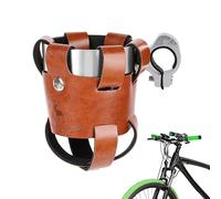 Bike Drink Holder | Cage with Leather Cover | Scooter Cup Holder Bike Accessories - for Drink Water Bottle Mountain City Cycling Electric Scooter Commuting Outdoor Men Women