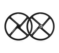 Bike Fixed Gear Wheelset 700C 4 Spoke Mag Wheel Set Rims 33mm Width for Fixed Bike Front & Rear 100x120mm