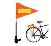Bike Flags - High Visibility Reflective Triangular Design, Telescopic Pole Up to 160Cm, Easy Install Removable Safety Banner, Outdoor Cycling Accessory
