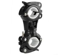 Bike Flashlight Holder, 360 Rotation Cycling Light Holder Bike Flashlight Bracket Grip Bicycle Stand Clamp Clip Mount Accessories(Black-White)