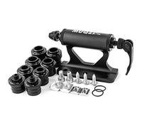 Bike Fork Mount, Upgraded Quick Release Thru Axle Bicycle Fork Rack Block with 4 Adapters for Car Trucks Vans SUV Transport and Storage, Black