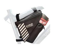 Bike Frame Bag With Bottle Holder- Waterproof Cycling Wallet- Multifunctional Bicycle Triangle Pouch for Road & Mountain Bikes - Bike Drinks Holder Pouch Cycling Accessories Bike Gadgets (Black)