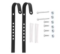 Bike Front Basket Hook - 7.48 Inch 2 Pack Adjustable Front Bicycle Baskets Hook Metal Basket Mounting Hardware Bracket Kit Double Hooks Screws Washers for Urban Cruiser Rattan Baskets. Iron, Black