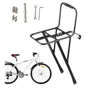 Bike Front Rack - Sturdy Bike Carrier, Lightweight Luggage Rack | Strong with easy assembly, practical support for commute bags, tournament equipment, delivery loads and everyday bike basis