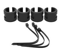 Bike Front Rear Fork Anti Collision Rubber Protection Ring Guard Chain Sticker Colorful Durable Flexible Easy to Install for Mountain Bikes Road Bikes Set of 4 Pieces (Black)