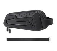 Bike Front Tube Bag, 22.5x6x9cm 0.8L Bike EVA Waterproof Hard-shell Tube Bag Road And Mountain Portable Front Frame Bag(black type B)
