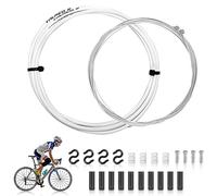 Bike Gear Cable Housing White Road Bike Rear Gear Cabl Mountain Bike Universal Bicycle Shift Cable Set Bicycle Front Cable for Mountain & Road Bike Bicycle Change Cable with Housing