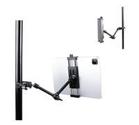 Bike Handlebar Aluminum Tablet Mount, Stationary Bike Stroller Tablet Holder for Microphone Stand and Music Stand, Compatible with iPad, iPhone