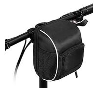 Bike Handlebar Bag Cycling Front Frame Tube Holder Pouch Mount Waterproof Multifunctional Large Capacity Quick Release with Rain Cover Universal for Most Bikes Foldable Scooter Mountain Road