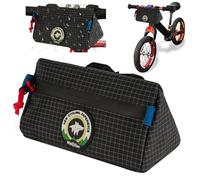 Bike Handlebar Bag Triangle Bicycle Handlebar Bag Cycling Accessories Bicycle Front Basket Pack for Brompton Folding Bikes (Black)
