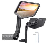 Bike Handlebar Bar End Rear View Mirror - Big Size 360° Adjustable HD Convex Glass Lens Rearview Side Mirrors for Mountain Bike Bicycle Scooter E-bike, 2 Pack