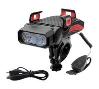 Bike Handlebar Cell Door - Shock Resistant Frame With Front Light | Cycling Accessory, Heavy Clamps, Cell Phone Holder, All, High Brightness For A