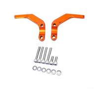 Bike Handlebar Clamp Heavy Duty Aluminium Mounting Bracket For Motorcycle Light Bar Fog Lamp GPS Holder Off Road Tube Fitting(Orange)