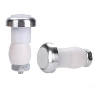 Bike Handlebar End Light Made from Aluminum Alloy Featuring LED Turn Signal with Two Modes, Waterproof and Adjustable to Fit Handlebars 16 23mm (Silver)
