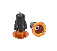 Bike Handlebar End Plugs Aluminum Alloy Mountain Road Handlebar End Cap, Handlebar Caps Locking Caps Handle Bar Plug(orange)