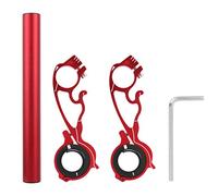 Bike Handlebar Extender Aluminum Alloy Bracket Rack for Various Activities 20CM (Red)