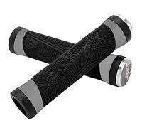 Bike Handlebar Grips, Bike Grips 2pcs 5.1x1.2in Silicone + Aluminum Alloy Flat Handlebar Grips Bike Handles Grips 0.9in Inner Aperture for Mountain Biking (Black)
