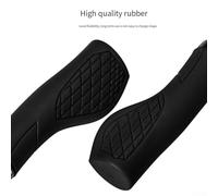 Bike Handlebar Grips made of Elastic TPR Rubber with Non Slip for 22 2mm Diameter Handlebars, Suitable Replacement for Mountain, Road, Folding Bikes and Scooters (Black)
