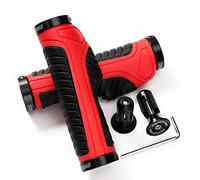 Bike Handlebar Grips, Non-slip Ergonomic Design Bicycle Grips, Aluminum Double Lock-on Mountain Bike Grips with Multi Colors for MTB BMX Scooter Downhill Foldable Urban Bikes