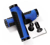 Bike Handlebar Grips, Non-slip Ergonomic Design Bicycle Grips, Aluminum Double Lock-on Mountain Bike Grips with Multi Colors for MTB BMX Scooter Downhill Foldable Urban Bikes
