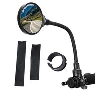 Bike Handlebar Mirrors, Side Bike Mirror | Clamp Cycling RearView Handlebar Mount - Wide Angle Scratch-resistant Bar End Lens Safety Backwards for Beginners