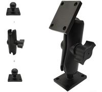 Bike Handlebar Mount, 360-Degree Rotation, Sturdy Construction for Motorcycle and Bicycle Navigation Devices(Square*2 head)