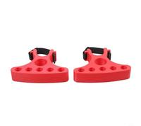 Bike Handlebar Stand Adjustable Repair Bracket for Maintenance Tools Fits 22-31.8mm Bars Orange Red Plastic Pair(red)